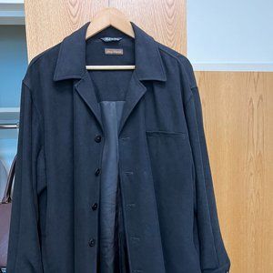 Men's 3/4 length light-weight black jacket